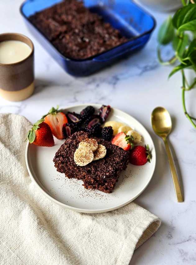 Gruau au chocolat cuit au four Baked Chocolate Oatmeal ÉquipeNutrition Teamnutrition