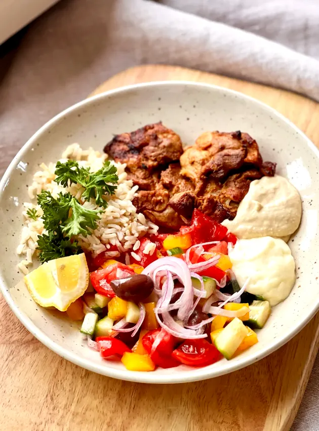 Bol de shawarma au poulet ÉquipeNutrition Chicken Shawarma Bowl TeamNutrition