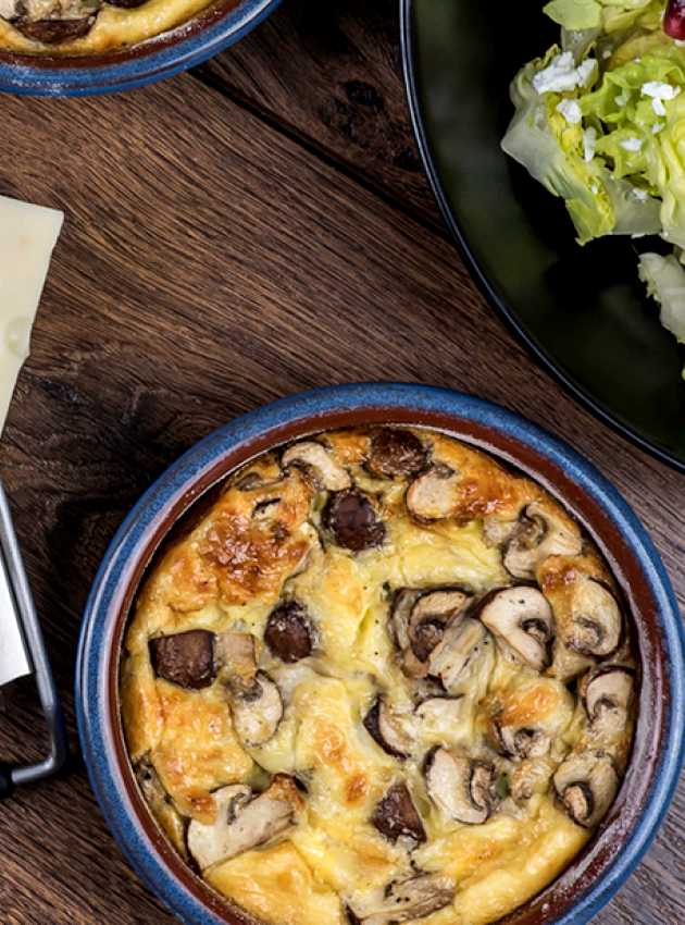 Clafoutis salé aux champignons