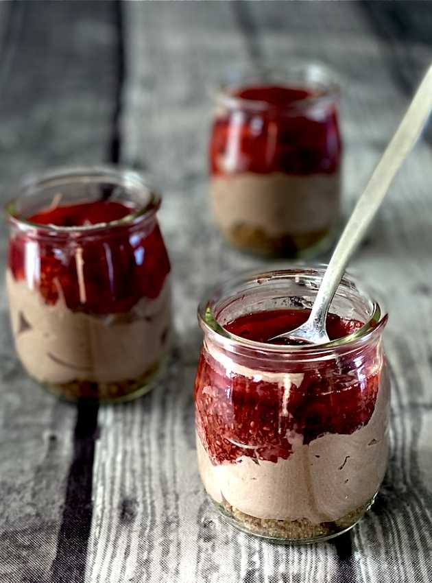 Verrine de gâteau au fromage sans cuisson