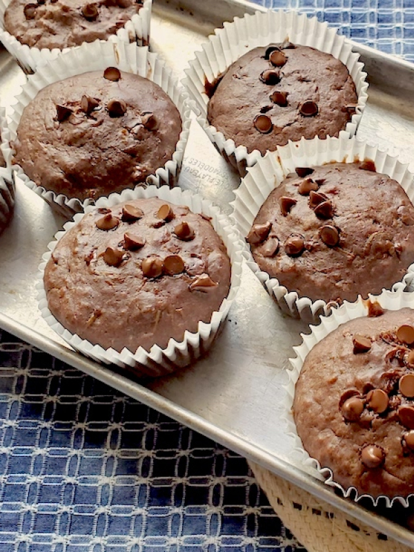 Muffins double chocolat et courgette