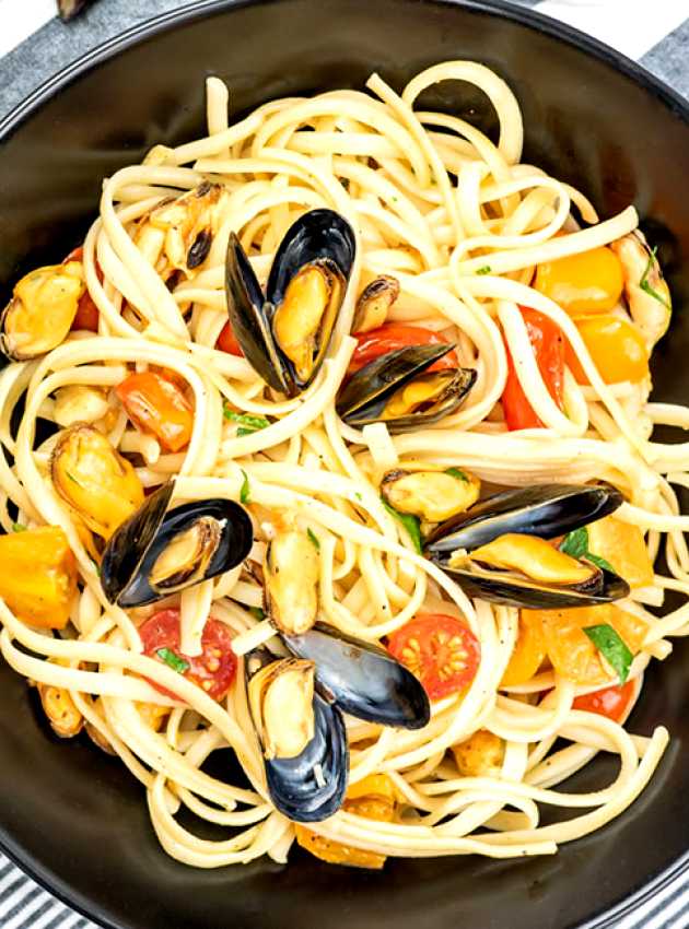 Linguines aux moules