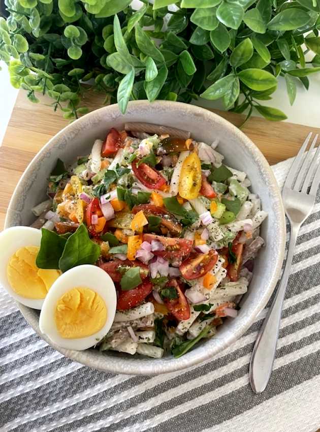 Salade de pâtes aux oeufs