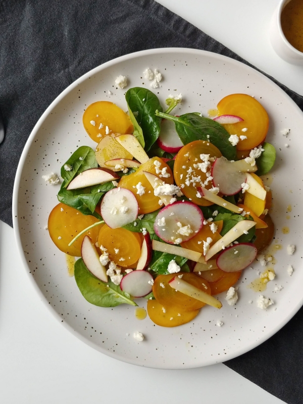 Winter Salad with Yellow Beets