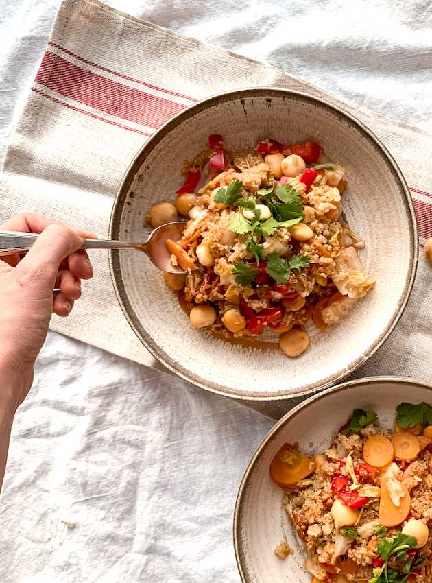 Salade de quinoa et lupins épicée