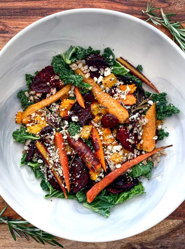 Salade d’orge mondé aux légumes racines