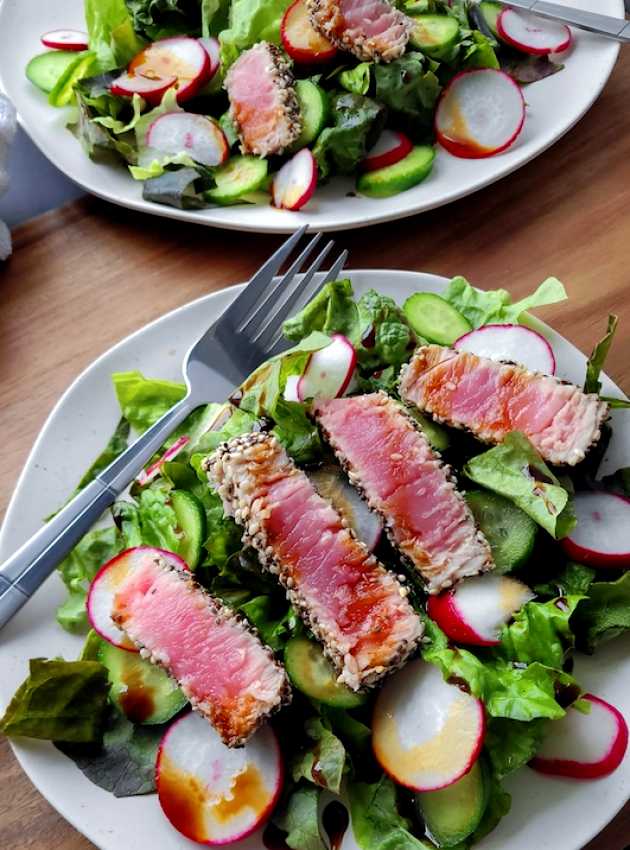 Tataki de thon à la friteuse à air Air Fryer Tuna Tataki ÉquipeNutrition Teamnutrition