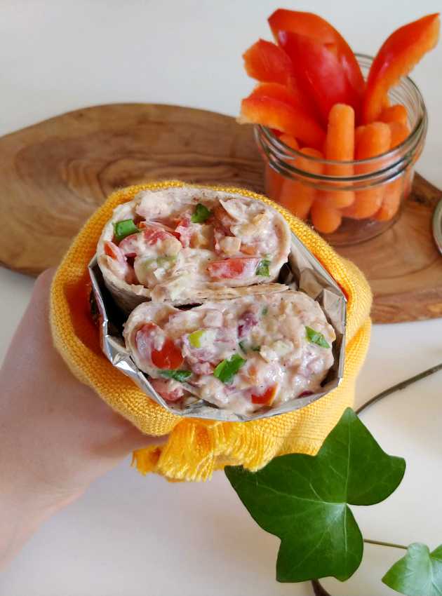 Wrap fraîcheur aux légumineuses (option sans gluten)