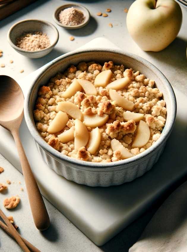 Croustade aux pommes protéinée pour le déjeuner, version solo